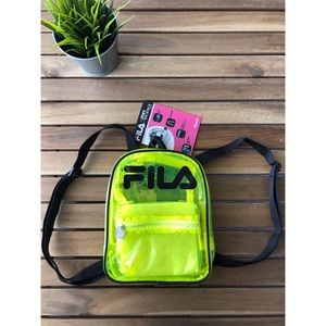 Neon green FILA mini back pack